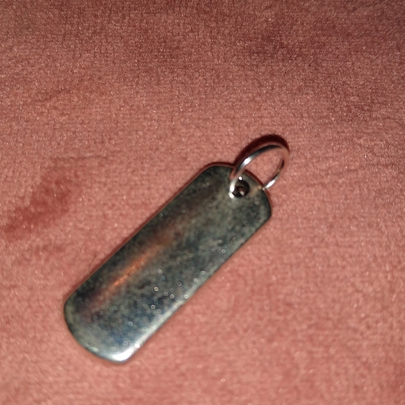 Silver Oblong Tag BEAUTIFUL Charm for Necklace or Bracelet Word Dog Tags Pendant - Picture 4 of 4